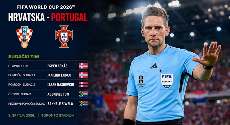 Espen Eskås glavni sudac Hrvatska-Portugal